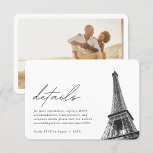 Paris Wedding Details Enclosure Card Begleitkarte