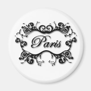 Paris with Scrolls Magnet