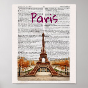 Paris Wörterbuch-Kunstdrucke Poster