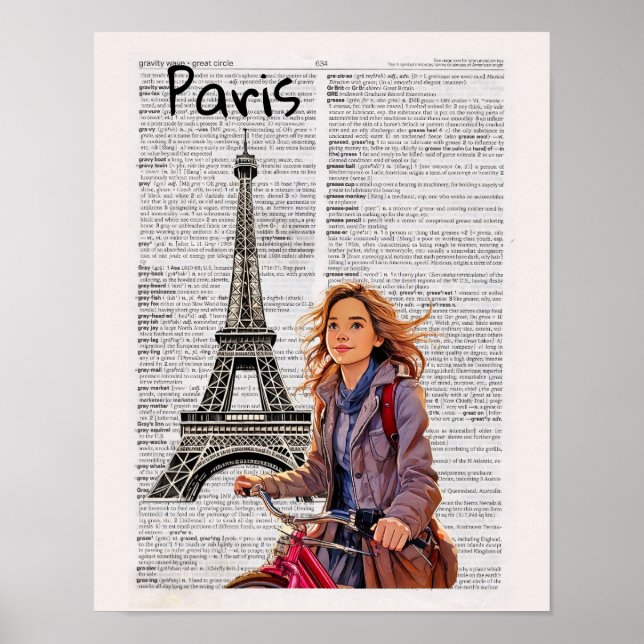 PARIS-Wörterbuchseite Poster (Vorne)