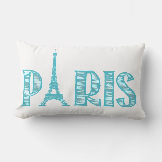 Paris-Wurfs-Kissen Lendenkissen (Vorderseite)