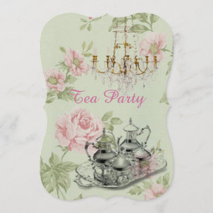 Parisblumenfrühlings-Brautparty-Tee-Party Einladung