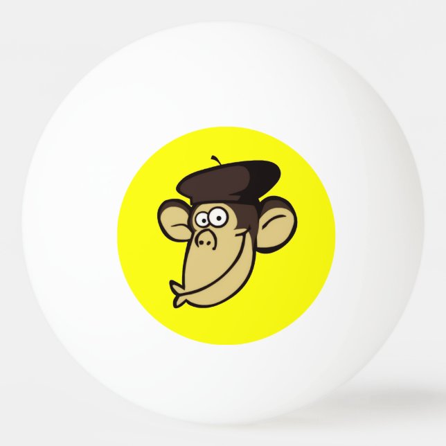 Pariser Affe Tischtennisball (Vorderseite)