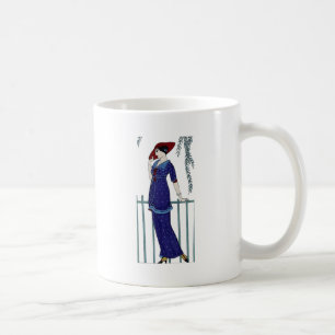Pariser Art déco Mode Dame 1920er Jahre Kaffeetasse