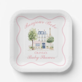 Pariser Babydusche Pariser Café Party Pappteller