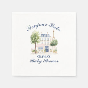 Pariser Babydusche Pariser Café Party Serviette