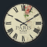Pariser Blume - Marktüberwachung Große Wanduhr<br><div class="desc">Colorful and unique - a one-of-a-kind wall clock for any room of your home. The perfect addition to make a statement or add a ‘pop of pizzazz’ to your room or work area.</div>