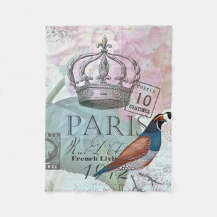 Pariser Blumen Fleecedecke