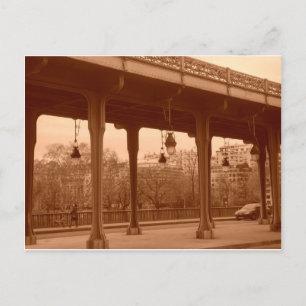 Pariser Brücke in Sepia Postkarte