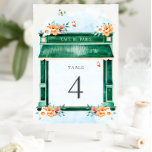 Pariser Café Boulangerie Tischnummer<br><div class="desc">Paris Cafe Boulangerie Watercolor Tischnummer. Matching Items verfügbar.</div>