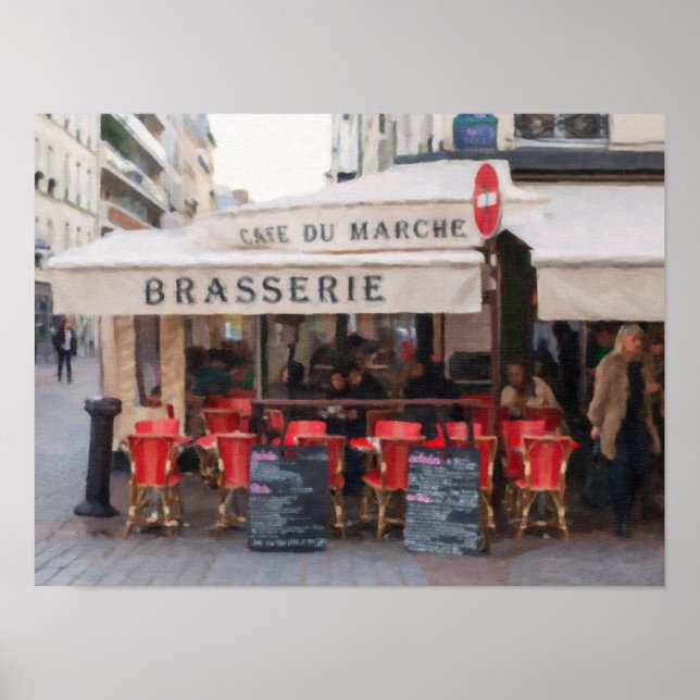 Pariser Café Brasserie Poster (Vorne)