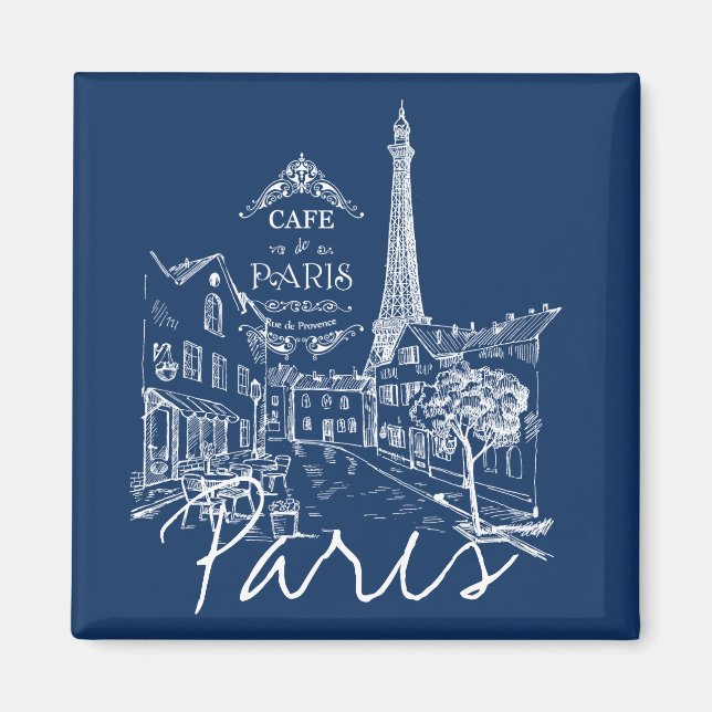 Pariser Café-Magnet Magnet (Vorne)