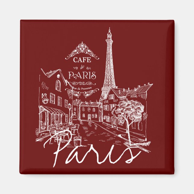 Pariser Café-Magnet Magnet (Vorne)