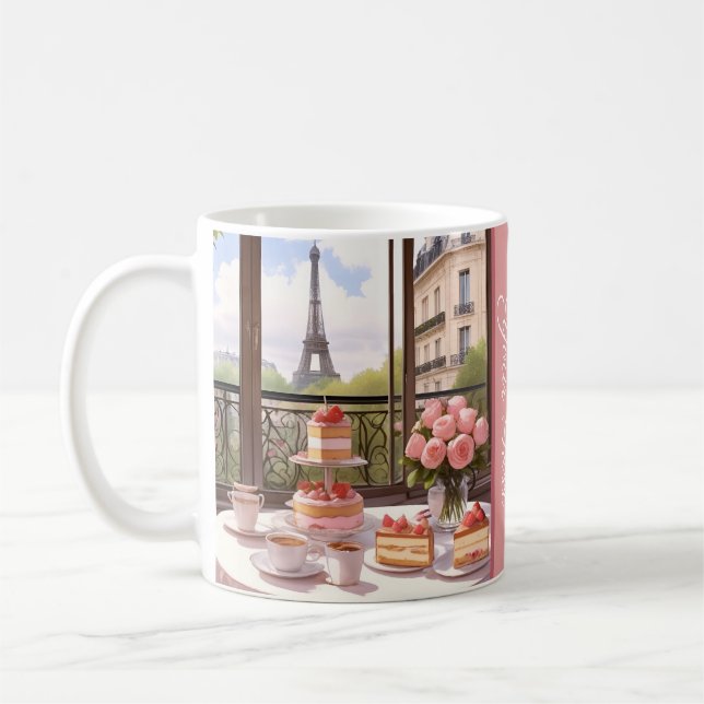 Pariser Café Patisserie Dessert Kaffee-Shop Kaffeetasse (Links)