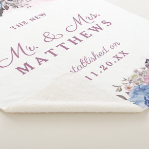Pariser Charm Floral Der neue Mr. & Mrs. Newlyweds Sherpadecke