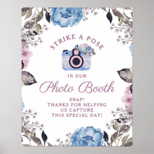 Pariser Charm Floral Foto Stand Hochzeitssing Poster
