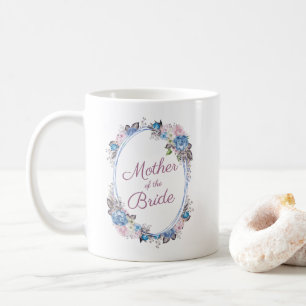 Pariser Charme Florale Ovale Mutter der Braut Kaffeetasse