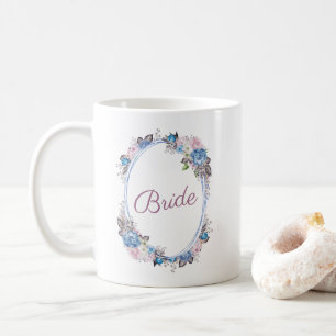Pariser Charme Florales Ovaler Rahmen Florale Brau Kaffeetasse