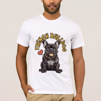 Pariser Charme: französischer Bulldog-T - Shirt
