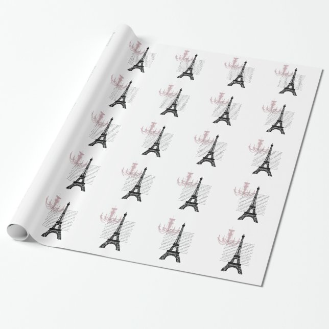 Pariser Chic Geschenkpapier (Ungerollt)