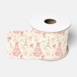 Pariser Coquette Dusty Pink Toile Weihnachten Ripsband