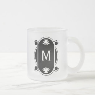 Pariser Deko mit Monogramm Mattglastasse