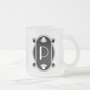Pariser Deko Wedding mit Monogramm Mattglastasse
