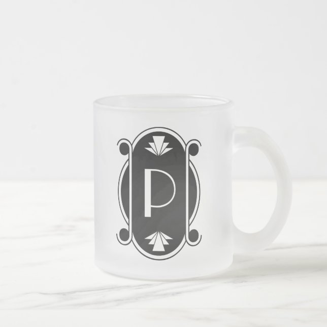 Pariser Deko Wedding mit Monogramm Mattglastasse (Rechts)