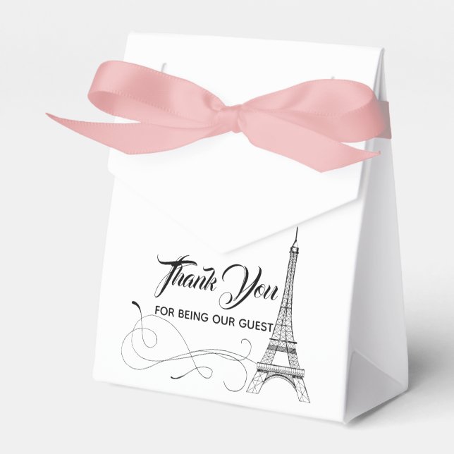 Pariser Doodles-Gastgeschenk Hochzeit Geschenkschachtel (Vorderseite)