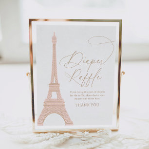 Pariser Eiffel Tower Baby Duschkabine Windeln Raff Poster