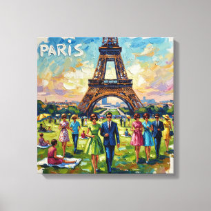 Pariser Eiffelturm-Garten Eleganz Leinwand Kunst
