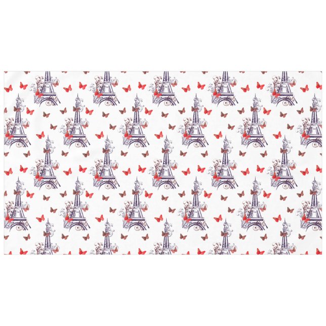 Pariser Eiffelturm Lila Chic Tischdecke (Vorderseite (Horizontal))