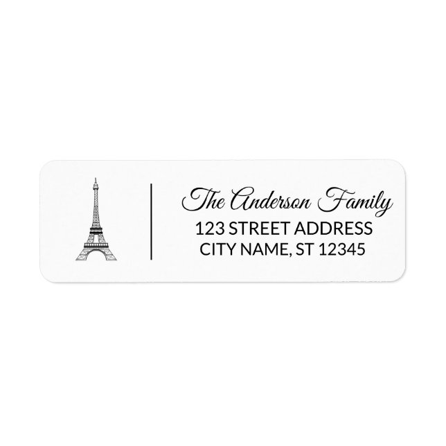 Pariser Eiffelturm Paris Französische Rücksendeadr (Vorne)