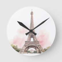 Pariser Eiffelturm Runde Uhr