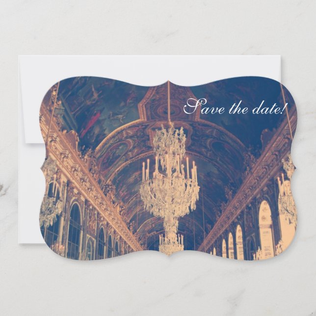 Pariser Elegante Kronleuchter Save-the-Date Save The Date (Vorderseite)