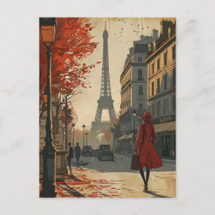 Pariser Eleganz Vintage-Postkarte Postkarte