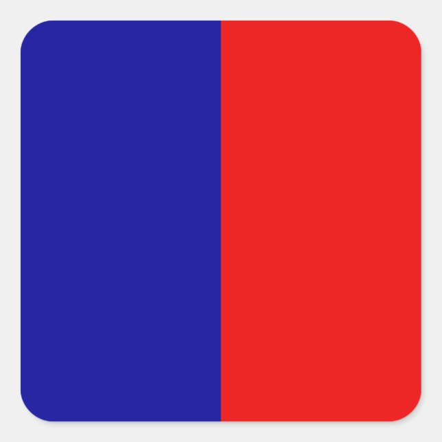 Pariser Flagge Quadratischer Aufkleber (Vorderseite)