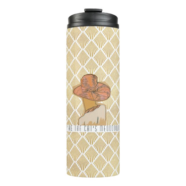 Pariser Flapper-Mode im Art-Déco-Stil Thermosbecher (Vorderseite)