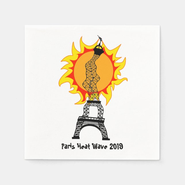 Pariser Hitzewelle 2019 Serviette (Vorderseite)