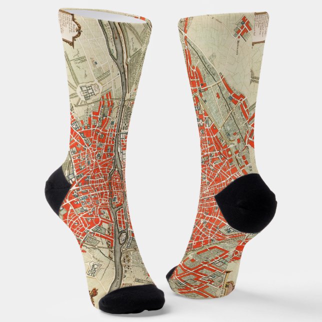Pariser Karte Socken (Gewinkelt)