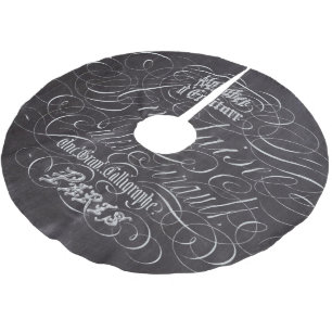 Pariser Landschalkboard Französische Schriften Polyester Weihnachtsbaumdecke