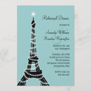 Pariser Lichter Probe Abendessen Einladung