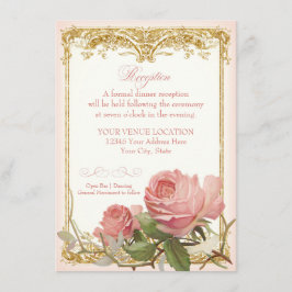 Pariser Manor House Vintage Rose Formaler Empfang Einladung