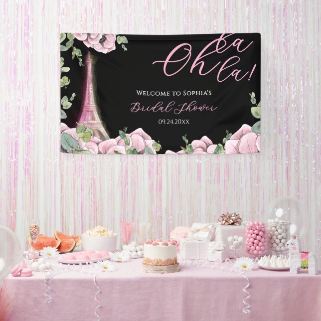 Pariser Oh La La Brautparty Banner (Party)