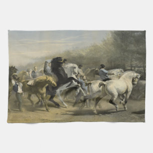 Pariser Pferdemarkt 1855 Geschirrtuch