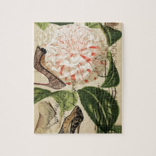 Pariser Schuhe florale französische botanische Kun