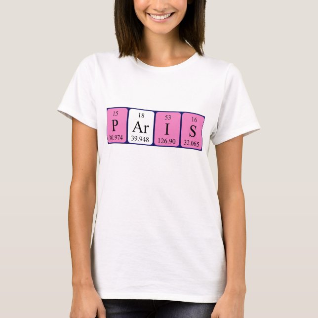 Pariser Shirt für die periodische Tabellenbezeichn (Vorderseite)