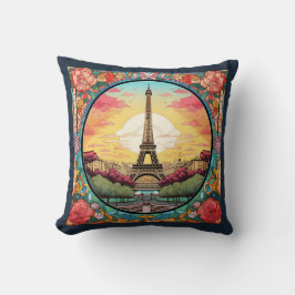 Pariser Sonnenuntergang Eiffelturm Paris Französis Kissen