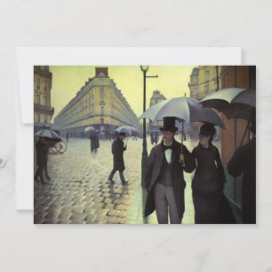 Pariser Straße im Regen von Gustave Caillebotte Einladung