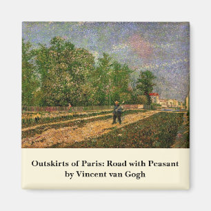 Pariser Straße mit Bauern von Vincent van Gogh Magnet